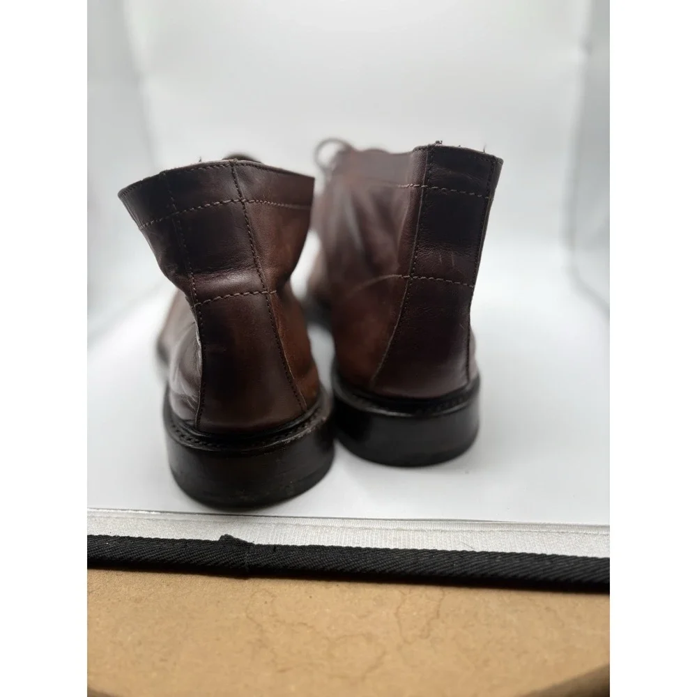 Frye Mens Brown Leather Paul Chukka Boots‎ Laced Size 11D Ankle
